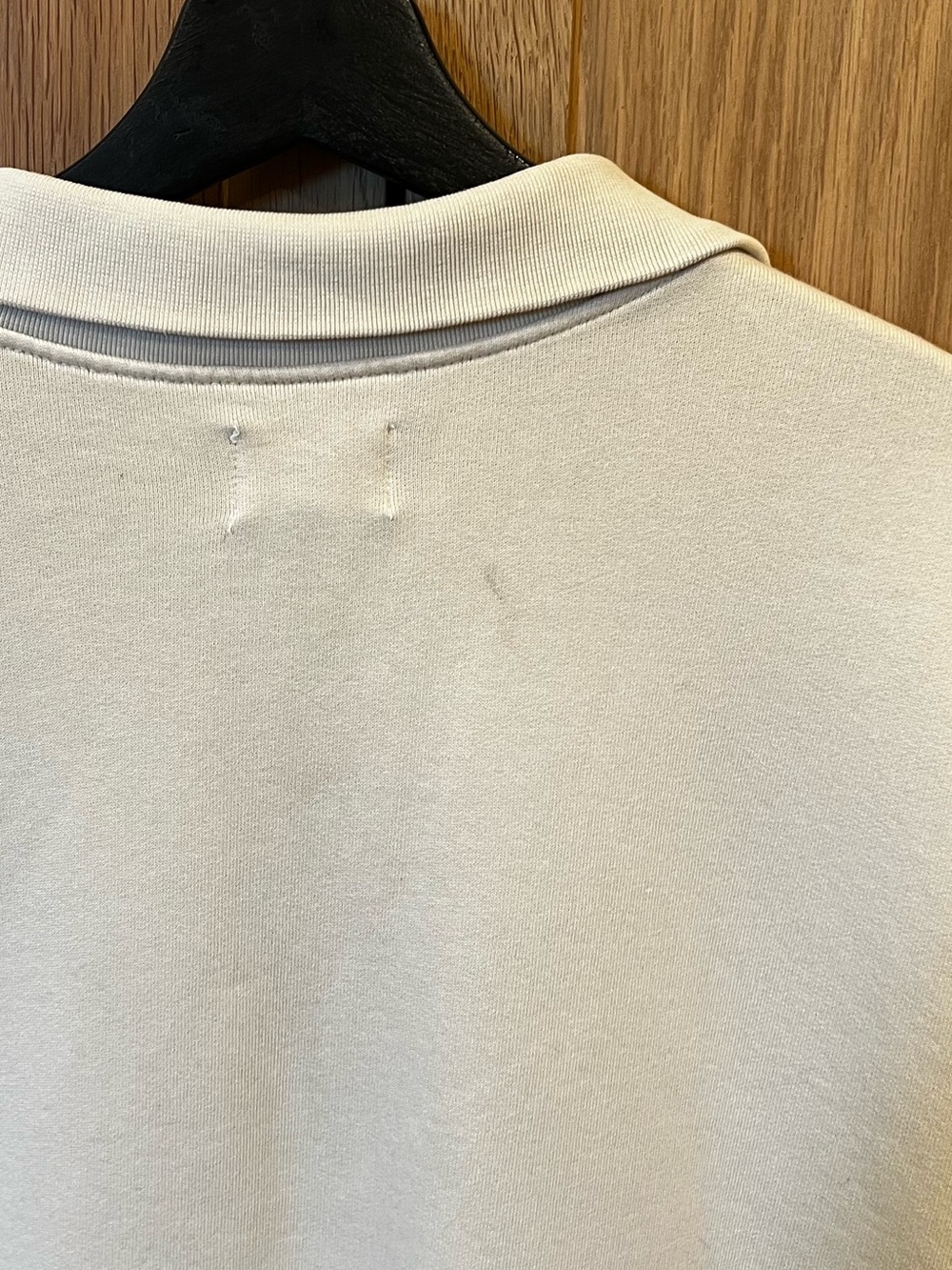 Mate the Label Organic Cotton Fleece Quarter Zip Sweatshirt Bone Size Small - Picture 4 of 6